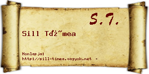 Sill Tímea névjegykártya